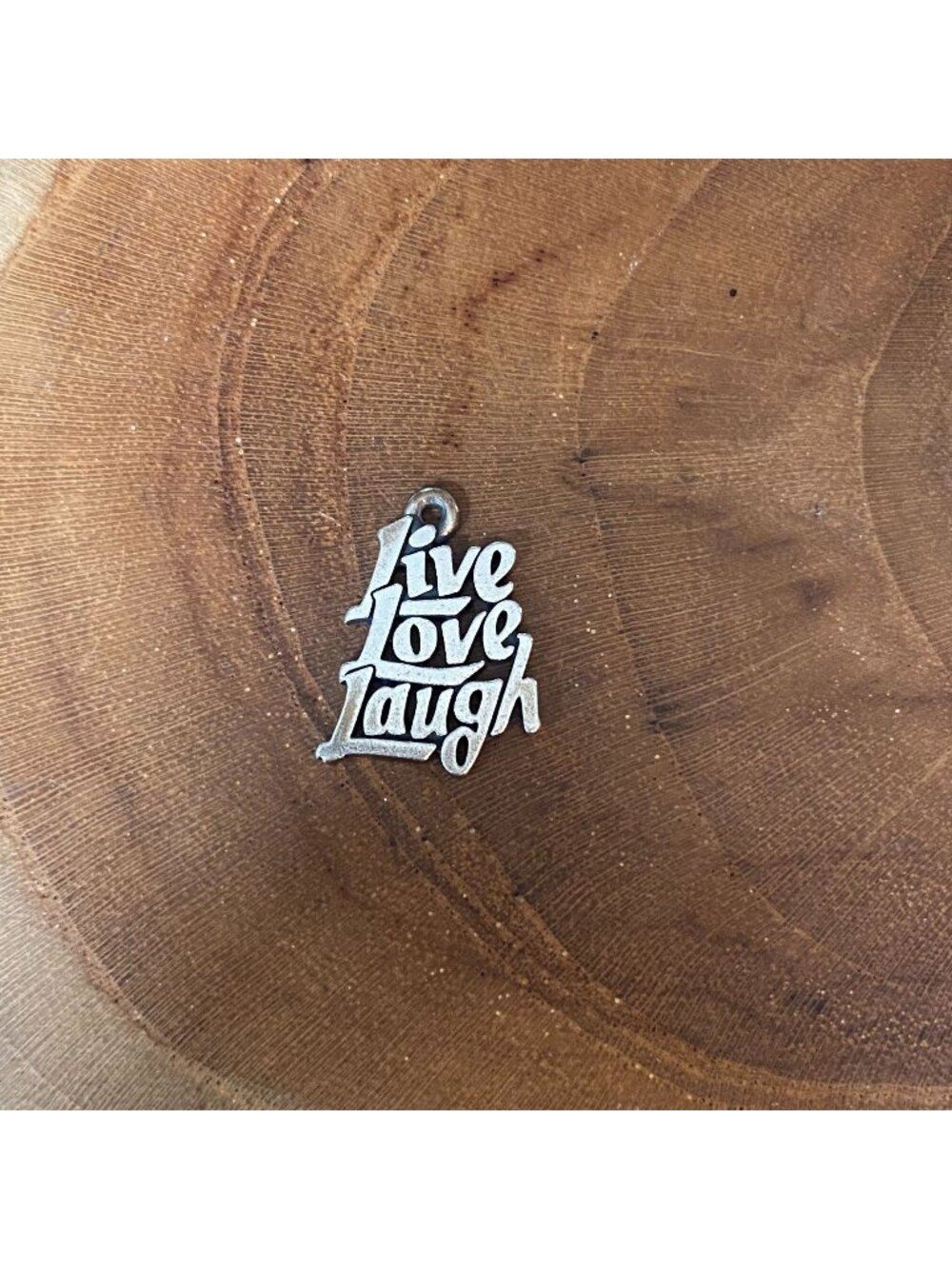 RETIRED James Avery "Live Love Laugh" Charm, Sterling Silver